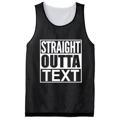 Straight Outta Custom Text Personalized   Mesh Reversible Basketball Jersey Tank