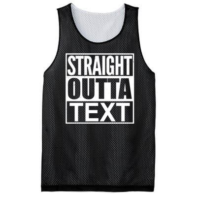 Straight Outta Custom Text Personalized   Mesh Reversible Basketball Jersey Tank