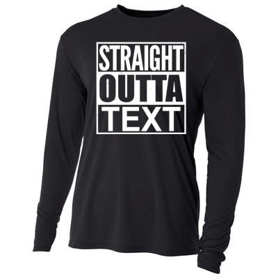 Straight Outta Custom Text Personalized   Cooling Performance Long Sleeve Crew