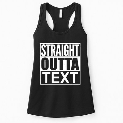 Straight Outta Custom Text Personalized   Womens Tank Top