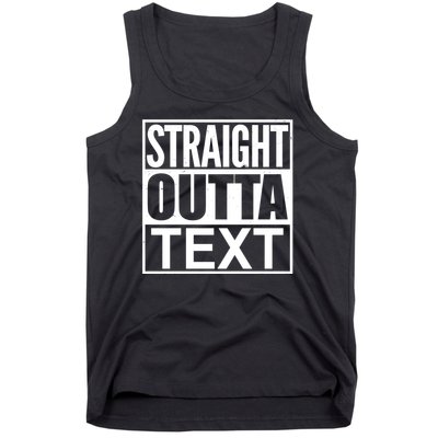 Straight Outta Custom Text Personalized   Tank Top