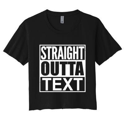 Straight Outta Custom Text Personalized   Crop Top
