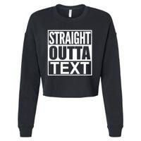 Straight Outta Custom Text Personalized   Cropped Pullover Crew