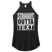 Straight Outta Custom Text Personalized   Women's Perfect Tri Rocker Tank