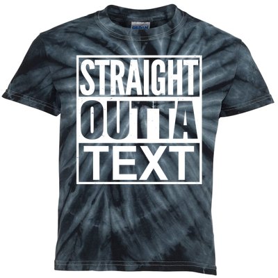 Straight Outta Custom Text Personalized   Kids Tie-Dye T-Shirt