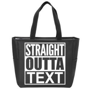 Straight Outta Custom Text Personalized   Zip Tote Bag