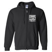 Straight Outta Custom Text Personalized   Full Zip Hoodie