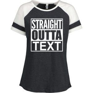 Straight Outta Custom Text Personalized   Enza Ladies Jersey Colorblock Tee