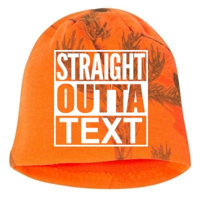 Straight Outta Custom Text Personalized   Kati - Camo Knit Beanie