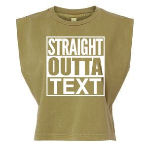 Straight Outta Custom Text Personalized   Garment-Dyed Women's Muscle Tee