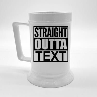 Straight Outta Custom Text Personalized   Beer Stein