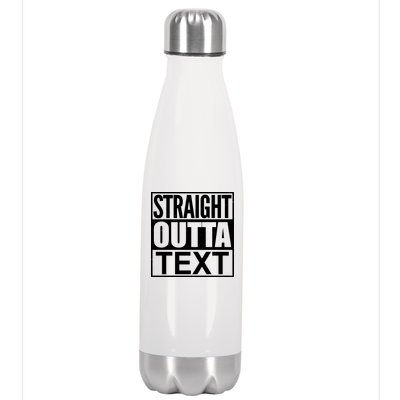 Straight Outta Custom Text Personalized   Stainless Steel Insulated Water Bottle