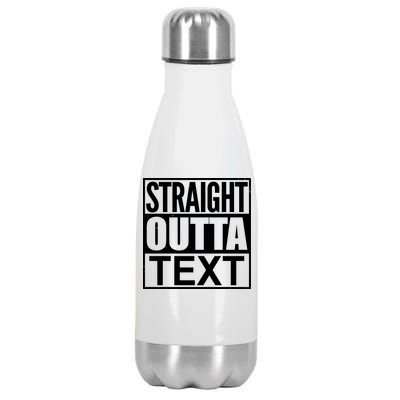 Straight Outta Custom Text Personalized   Stainless Steel Insulated Water Bottle