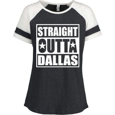 Straight Outta Dallas Texas City Enza Ladies Jersey Colorblock Tee