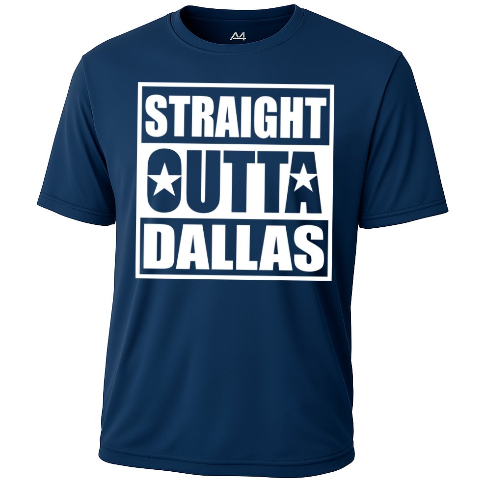 Straight Outta Dallas Texas City Cooling Performance Crew T-Shirt