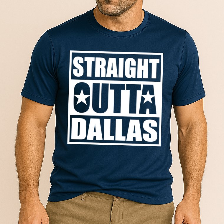 Straight Outta Dallas Texas City Cooling Performance Crew T-Shirt