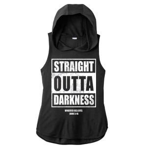 Straight Outta Darkness Ladies PosiCharge Tri-Blend Wicking Draft Hoodie Tank