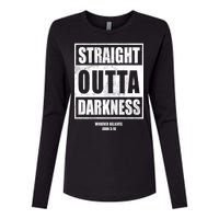 Straight Outta Darkness Womens Cotton Relaxed Long Sleeve T-Shirt