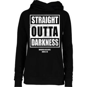 Straight Outta Darkness Womens Funnel Neck Pullover Hood