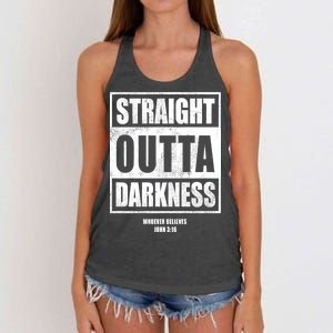 Straight Outta Darkness Women's Knotted Racerback Tank