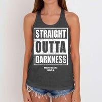 Straight Outta Darkness Women's Knotted Racerback Tank