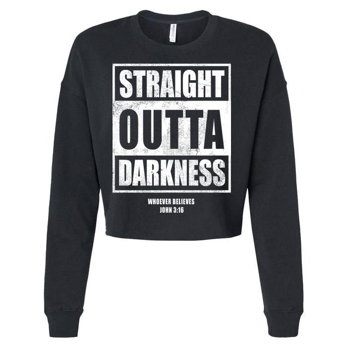 Straight Outta Darkness Cropped Pullover Crew