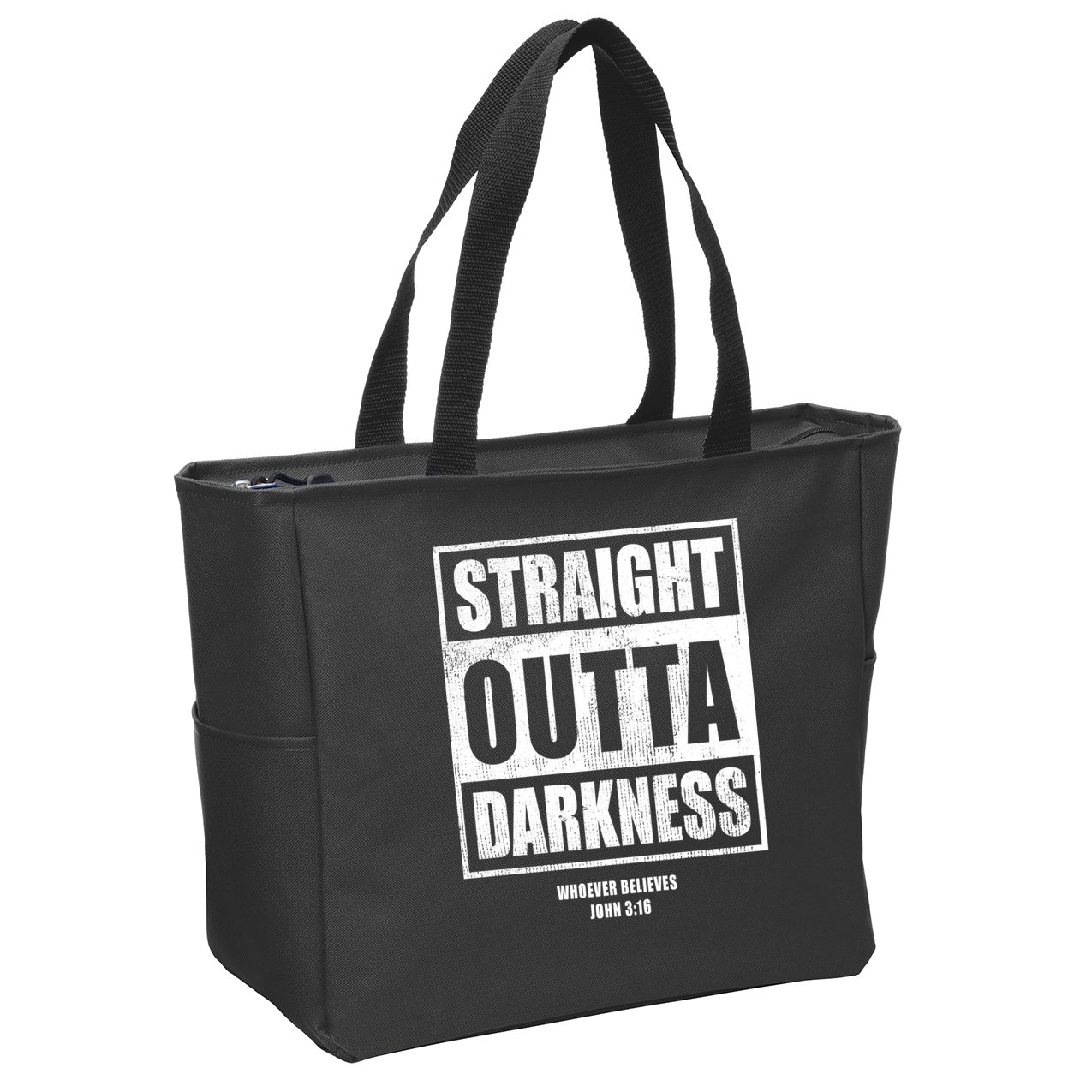Straight Outta Darkness Zip Tote Bag
