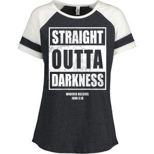 Straight Outta Darkness Enza Ladies Jersey Colorblock Tee