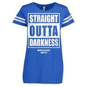 Straight Outta Darkness Enza Ladies Jersey Football T-Shirt