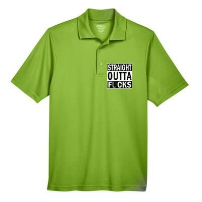 Straight Outta Fucks Men's Origin Performance Piqué Polo