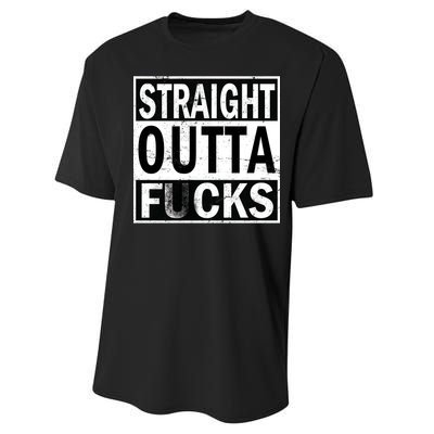 Straight Outta Fucks Performance Sprint T-Shirt