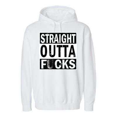 Straight Outta Fucks Garment-Dyed Fleece Hoodie