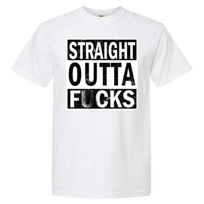 Straight Outta Fucks Garment-Dyed Heavyweight T-Shirt