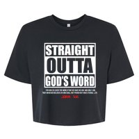 Straight Outta God's Word John 3:16 Bella+Canvas Jersey Crop Tee