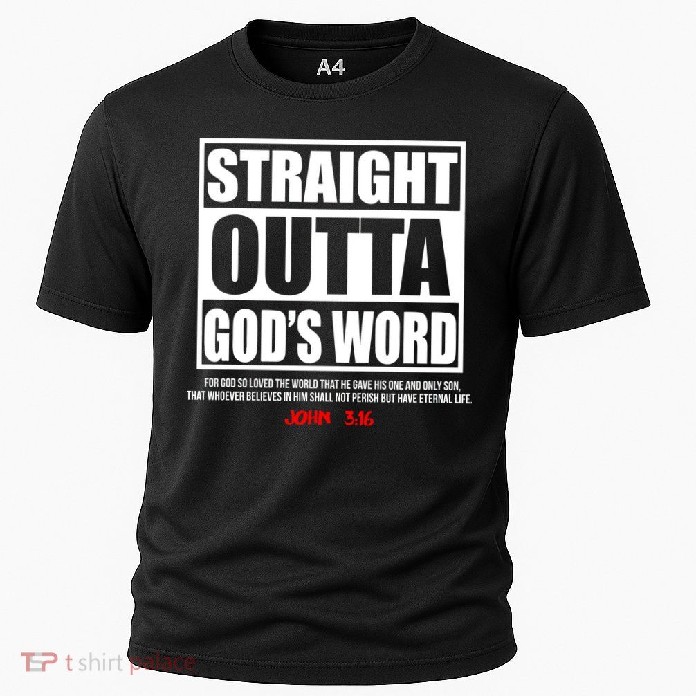 Straight Outta God's Word John 3:16 Cooling Performance Crew T-Shirt