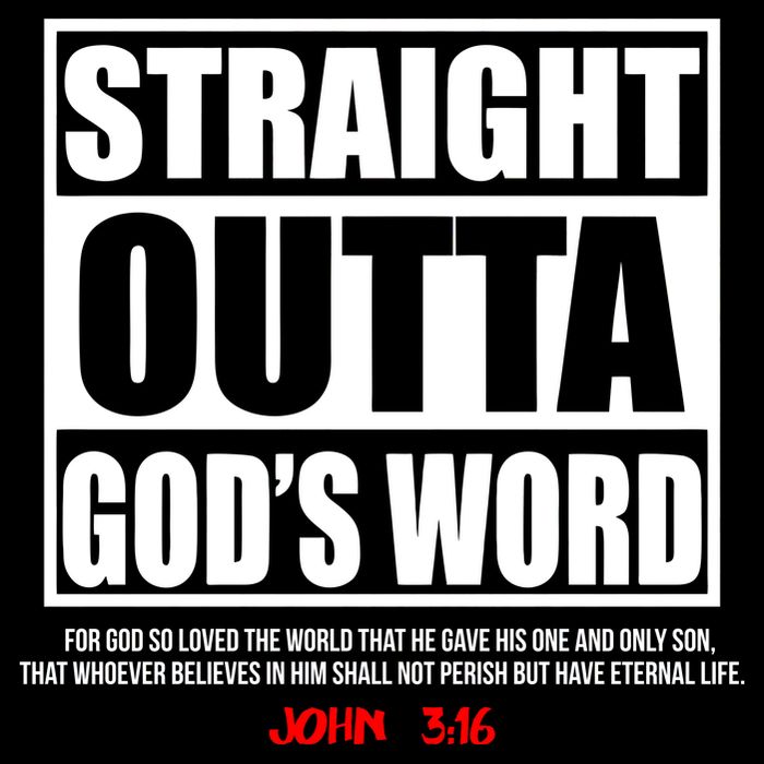 Straight Outta God's Word John 3:16 Cooling Performance Crew T-Shirt