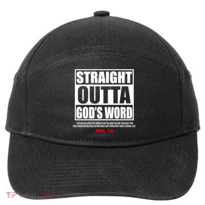 Straight Outta God's Word John 3:16 7-Panel Snapback Hat