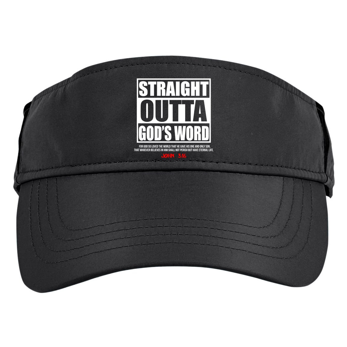 Straight Outta God's Word John 3:16 Adult Drive Performance Visor