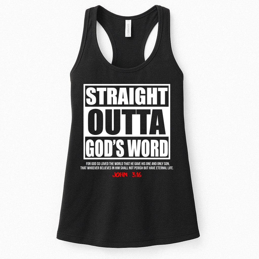 Straight Outta God's Word John 3:16 Womens Tank Top