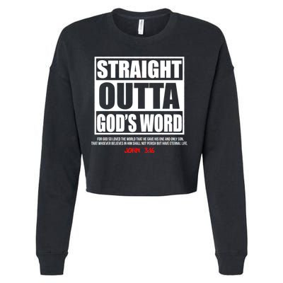 Straight Outta God's Word John 3:16 Cropped Pullover Crew