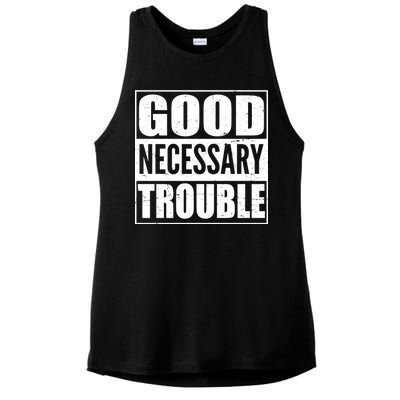 Straight Outta Good Necessary Trouble Ladies PosiCharge Tri-Blend Wicking Tank