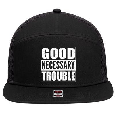 Straight Outta Good Necessary Trouble 7 Panel Mesh Trucker Snapback Hat