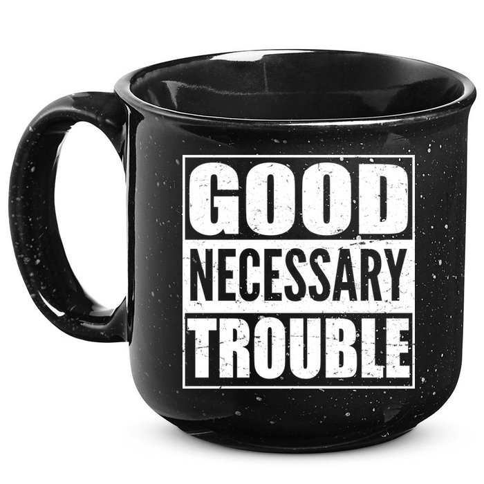 Straight Outta Good Necessary Trouble 15oz Campfire Ceramic Mug
