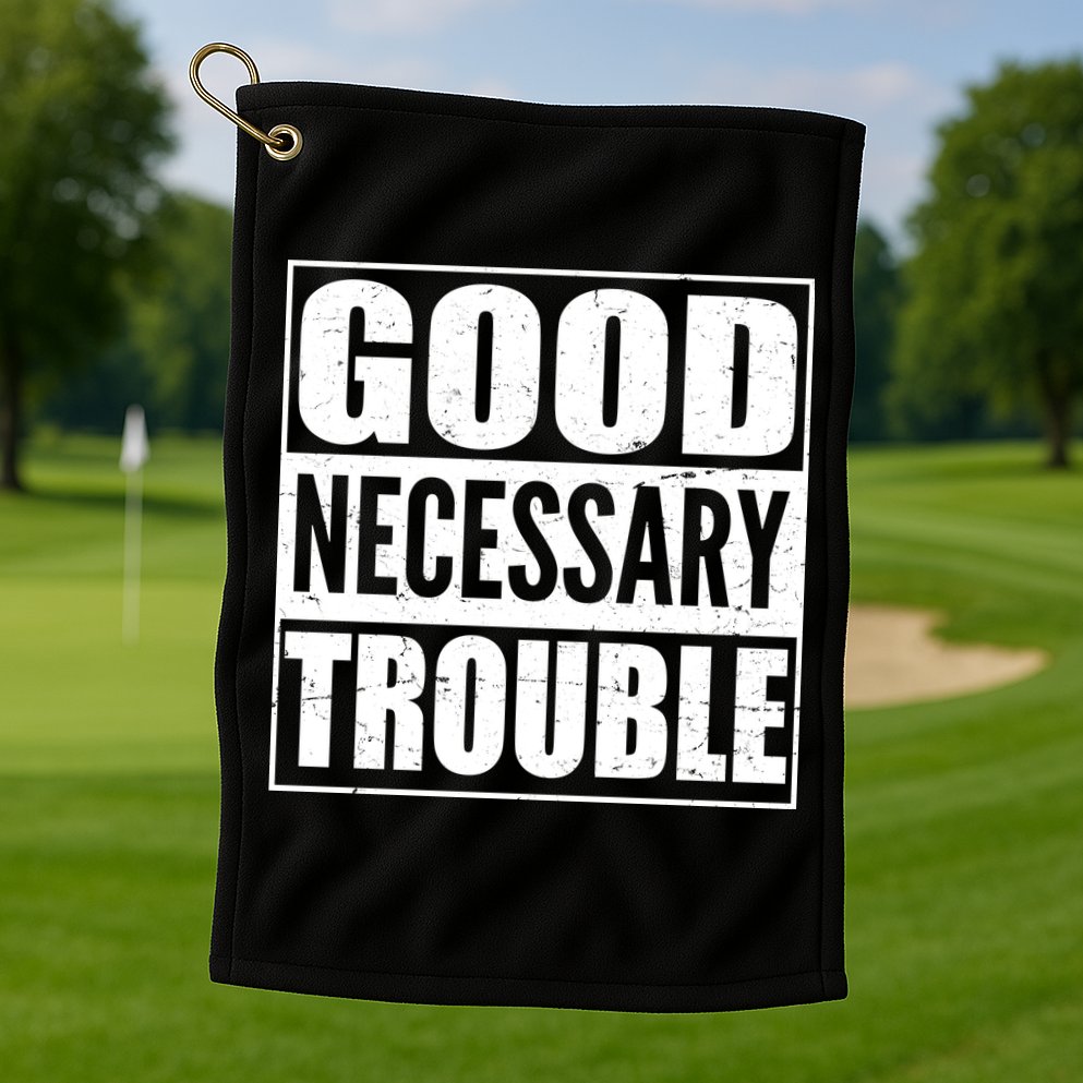 Straight Outta Good Necessary Trouble Golf Towel