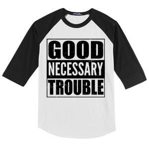 Straight Outta Good Necessary Trouble Kids Colorblock Raglan Jersey