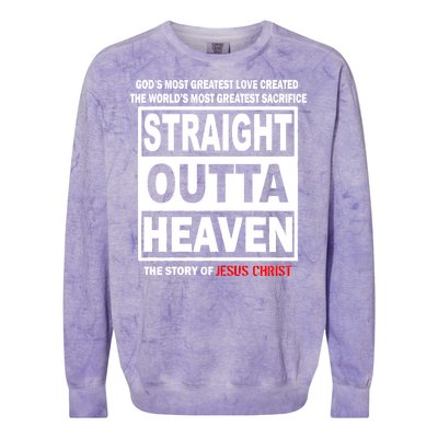 Straight Outta Heaven Colorblast Crewneck Sweatshirt