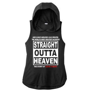 Straight Outta Heaven Ladies PosiCharge Tri-Blend Wicking Draft Hoodie Tank