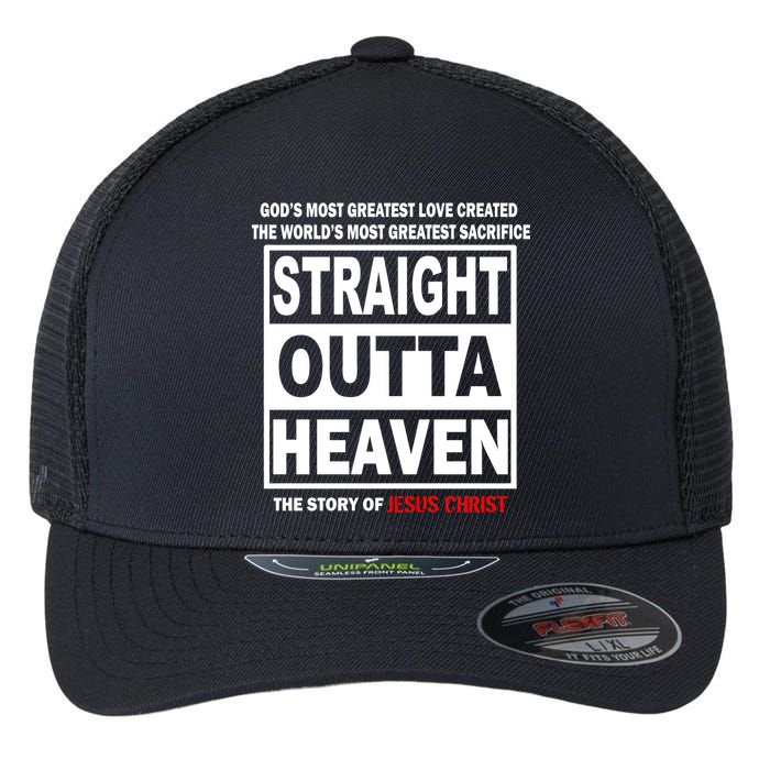 Straight Outta Heaven Flexfit Unipanel Trucker Cap