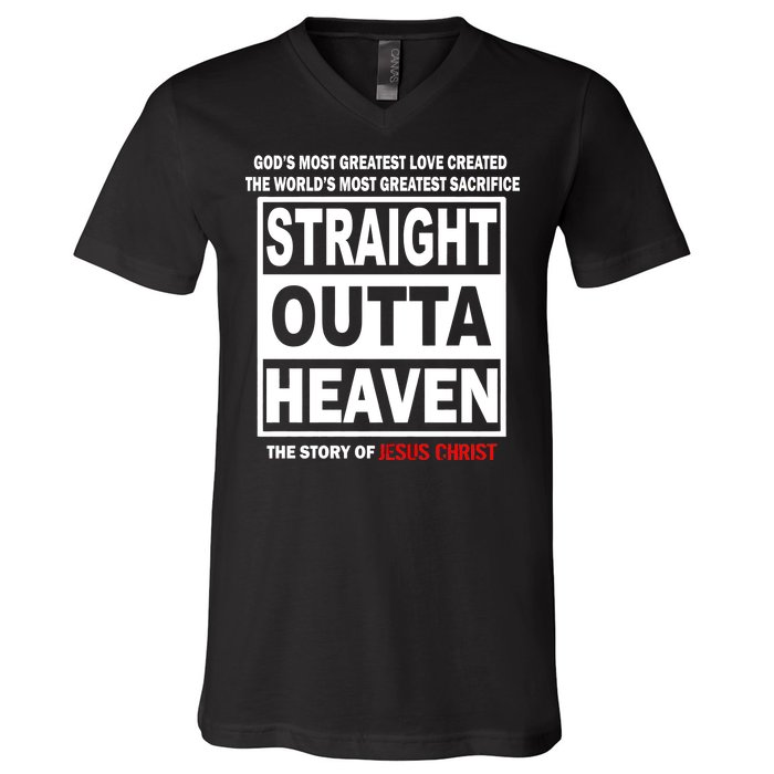 Straight Outta Heaven V-Neck T-Shirt