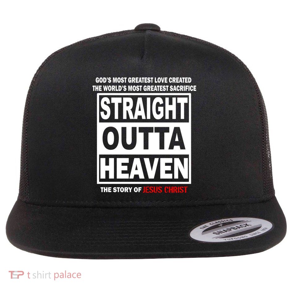 Straight Outta Heaven Flat Bill Trucker Hat